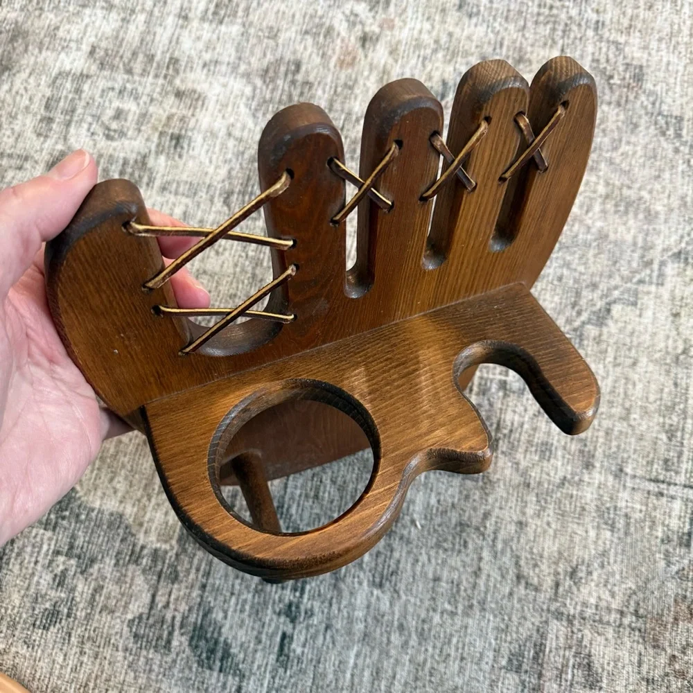 Wooden Baseball Glove Wall Decor